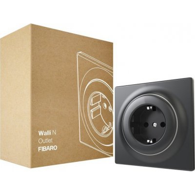 FIBARO Walli N Outlet typ F Anthracite FGWSONF-011-8 – Zboží Mobilmania
