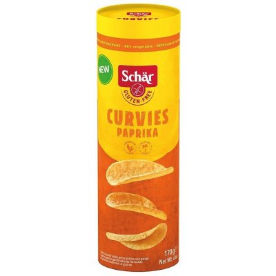 Schär Curvies Paprika řupavé chipsy bez lepku 170 g – Zboží Dáma