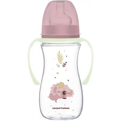 Canpol babies Antikoliková lahev EasyStart Sleepy Koala růžová 300 ml – Zbozi.Blesk.cz