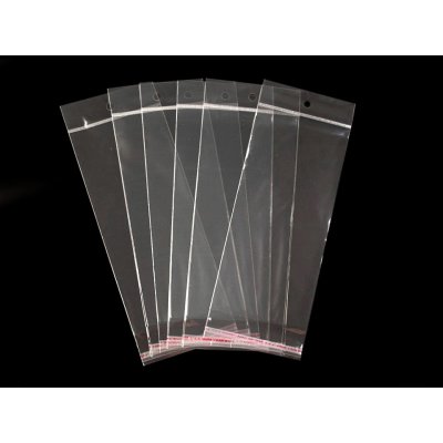 Prima-obchod PP sáček s lepicí klopou a závěsem 10x22 cm, barva transparent – Zboží Živě