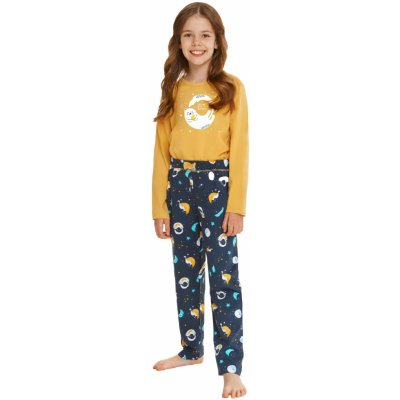 Dívčí pyžamo Sarah s obrázkem a nápisem Taro Barva žlutá tmavá – Zboží Dáma