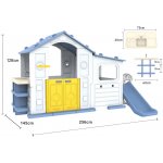 Ramiz Zahradní domek pro děti se skluzavkou 3v1 modrá – Zbozi.Blesk.cz