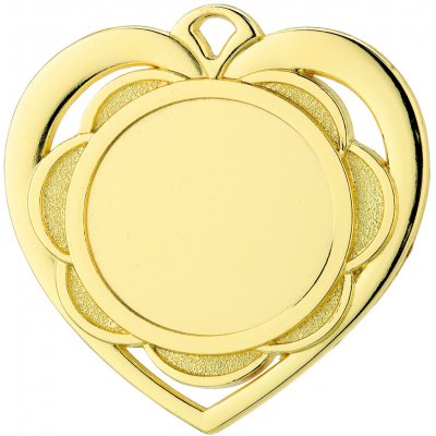 Medaile průměr 50mm srdce Zlatá – Sleviste.cz