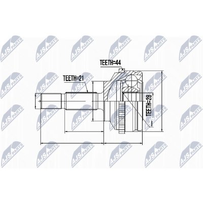 Sada kloubů, hnací hřídel NTY NPZ-RE-043 | Zboží Auto