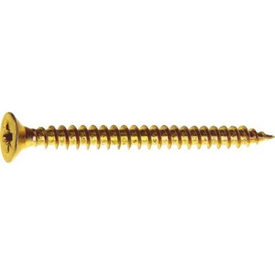 Univerzální vrut 4,0x45 PZ, zapuštěná hlava, zinek žlutý, 400ks – Zboží Mobilmania