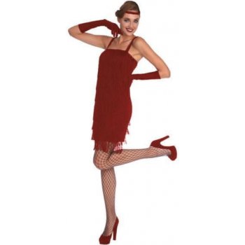 Flapper dlouhé šaty červené