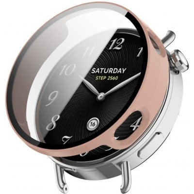 VSECHNONAMOBIL 116142 PC FULL COVER Plastový kryt se sklem pro Xiaomi Watch S4 41mm růžový – Zboží Živě
