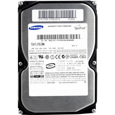 Samsung 120GB PATA IDE/ATA 3,5", SV1203N