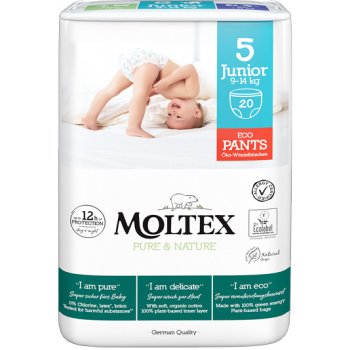 Moltex Pure & Nature natahovací Junior 9-14 kg 20 ks