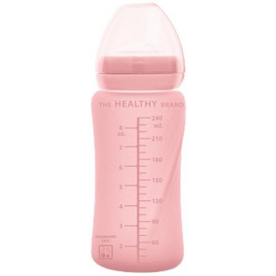 Everyday Baby skleněná s brčkem 240 ml Rose Pink – Sleviste.cz