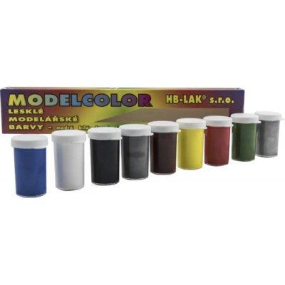 Modelářské barvy HB-Lak Modelcolor lesklé sada 9× 20 g – Hledejceny.cz