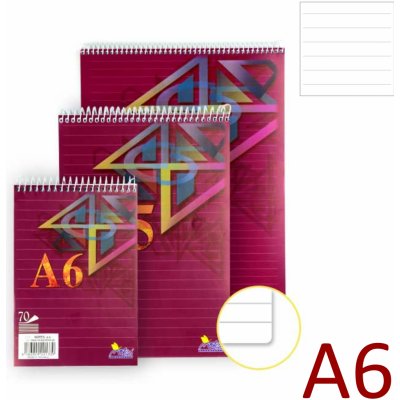 NOTES Bohemia Blok spirála hlava A6 linka 16074 – Zboží Dáma