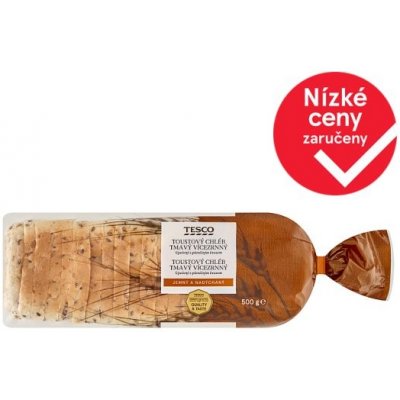 Tesco Toustový Chléb tmavý vícezrnný 500 g – Zboží Dáma
