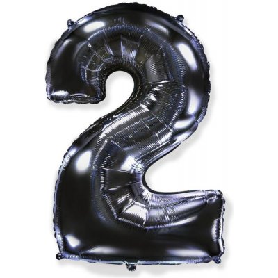 FLEXMETAL Balón foliový číslice ČERNÁ BLACK 102 cm 2 – Zboží Dáma