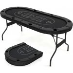 Costway Skládací pokerový stůl pro 6-8 hráčů 180 cm – Zboží Dáma