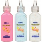 Amos Barva na sklo 22 ml s konfetami jednotlivé 6 odstínů RŮŽOVÁ – Zboží Dáma