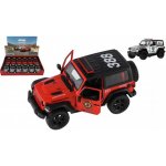 Kinsmart Teddies Jeep Wrangler Policie 2018 kov/plast 12cm 2 barvy na zpětné nat. 12ks v boxu – Zboží Mobilmania