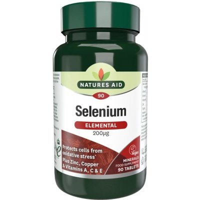 Natures Aid Selen 200 mcg 90 tablet – Hledejceny.cz