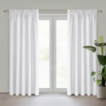 EUROFIRANY ZATEMŇOVACÍ ZÁVĚS NA PÁSCE LOGAN 135X270 CM BÍLÁ – Zboží Mobilmania