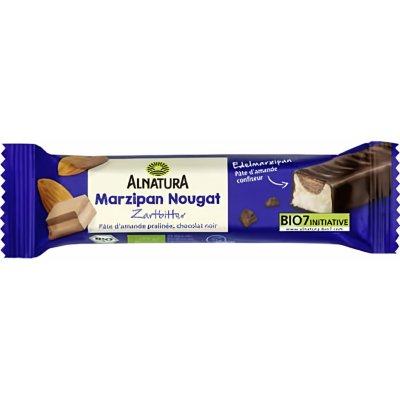 ALNATURA BIO Tyčinka marcipánová s nugátem v hořké čokoládě 40g – Zboží Mobilmania