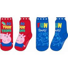 Prasátko Peppa 5234904 Chlapecké ponožky modrá/ červená