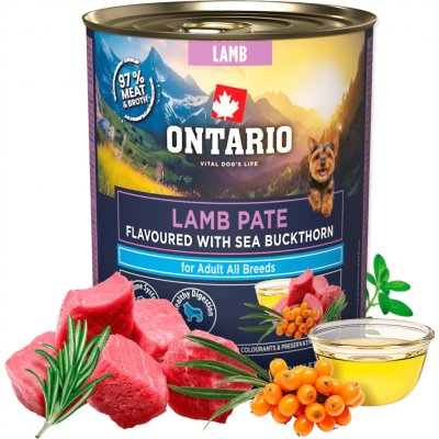 Ontario Adult jehněčí pate s příchutí rakytníku 800 g – Hledejceny.cz