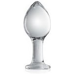 Glossy N°32 Velký skleněný anální kolík 11 x Ø 4 5 cm Průhledná – Zboží Dáma