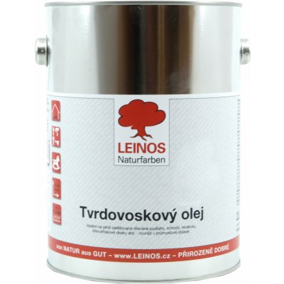 Leinos Naturfarben tvrdovoskový olej 2,5 l bezbarvý lesklý