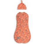 Sleepee Zavinovačka Second Step Swaddle s čepičkou Vintage Animals Amaranth – Zboží Mobilmania