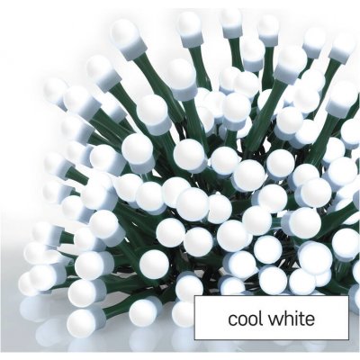 EMOS LED vánoční cherry řetěz kuličky 30 m venkovní i vnitřní studená bílá časovač 1550052002 – Zboží Dáma