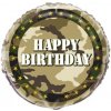 Balónek Fóliový balón Happy Birthday narozeniny maskáč ARMY voják 45 cm