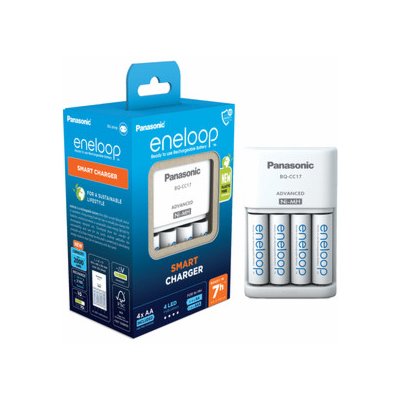 Panasonic Eneloop Smart Charger BQ-CC17 + 4x AA K-KJ17MCD40E – Zboží Mobilmania