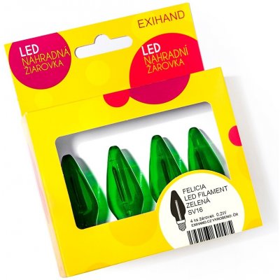 Exihand FILAMENT Blistr 4 zelené žárovky FELICIA 14V 0,2W – Hledejceny.cz