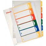 Rozlišovač plastový Esselte A4 MAXI, 1-6, barevný – Zboží Živě