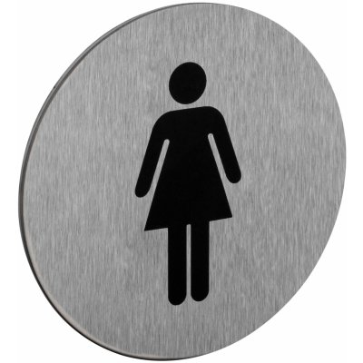Walteco Symbol "WC-ženy", průměr 75mm, nerez, samolepka , 20870 – Zboží Mobilmania