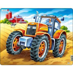 Larsen Výukové Oranžový traktor 37 dílků