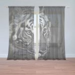 Sablio Záclony Černobílý tygr: 2ks 150x250cm – Hledejceny.cz
