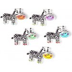 Knoflík 30x20 mm zebra MIX – Zboží Dáma