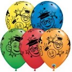 Qualatex Balónek 11" Usměvavé obličeje Maturita – Zboží Mobilmania