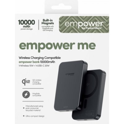 PanzerGlass EMPOWER Wireless Qi2 Powerbank 10.000 mAh - Black – Zboží Živě