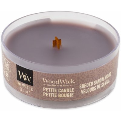 WoodWick Suede & Sandalwood 31 g – Zboží Mobilmania
