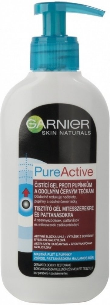 Garnier Pure Active Spot Control čistící gel proti pupínkům a černým tečkám  200 ml | Srovnanicen.cz