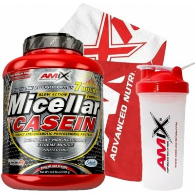 AKCE Amix Micellar Casein 2200 g + ZDARMA Šejkr 600 ml + ručník – Sleviste.cz