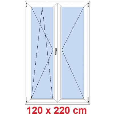 Soft Dvoukřídlé balkonové dveře otevíravé a sklopné Winchester/Winchester 120 x 220 cm – Sleviste.cz