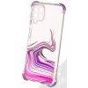 Pouzdro a kryt na mobilní telefon Samsung 1Mcz Trendy Vodomalba Anti-Shock Skinny TPU ochranné Samsung Galaxy A22, Galaxy M22, Galaxy M32 průhledná Růžové fialové