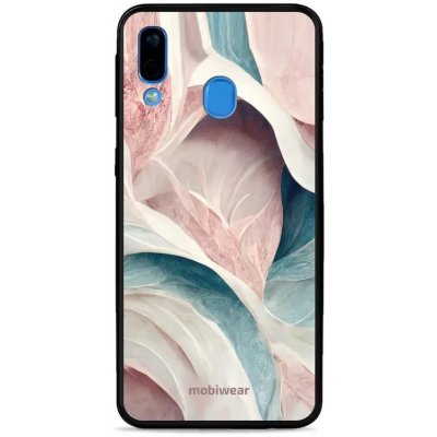 Pouzdro Mobiwear Glossy Samsung Galaxy A40 - G026G - Růžový a zelenkavý mramor – Zbozi.Blesk.cz