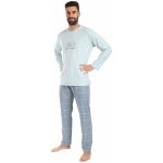 Gina 79177 pánské pyžamo dlouhé sv.šedé měsíc – Zboží Dáma