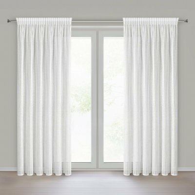 EUROFIRANY ZÁCLONA NA PÁSCE PATRICIA 140X270 CM BÍLÁ – Hledejceny.cz