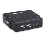 Manhattan 151252 2-Port Compact KVM Switch, USB, Audio – Hledejceny.cz
