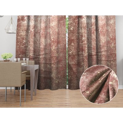 Biante Sametový závěs Isabela IBL-013 Gold Design starorůžový - šířka 270 cm 270x190 cm – Hledejceny.cz